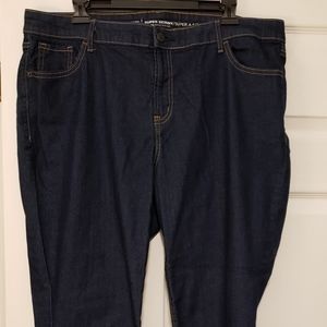 Old Navy super skinny mid-rise dark wash jeans